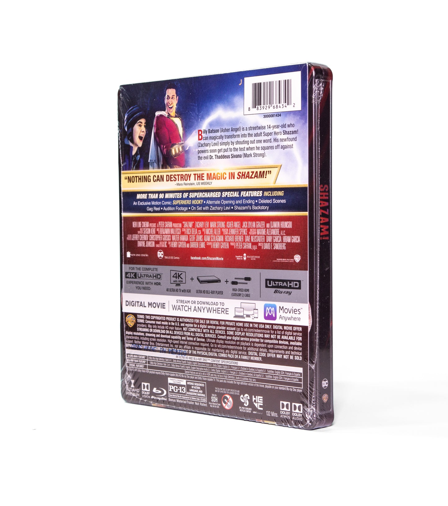 Shazam! Steelbook (4k+Blu-Ray)