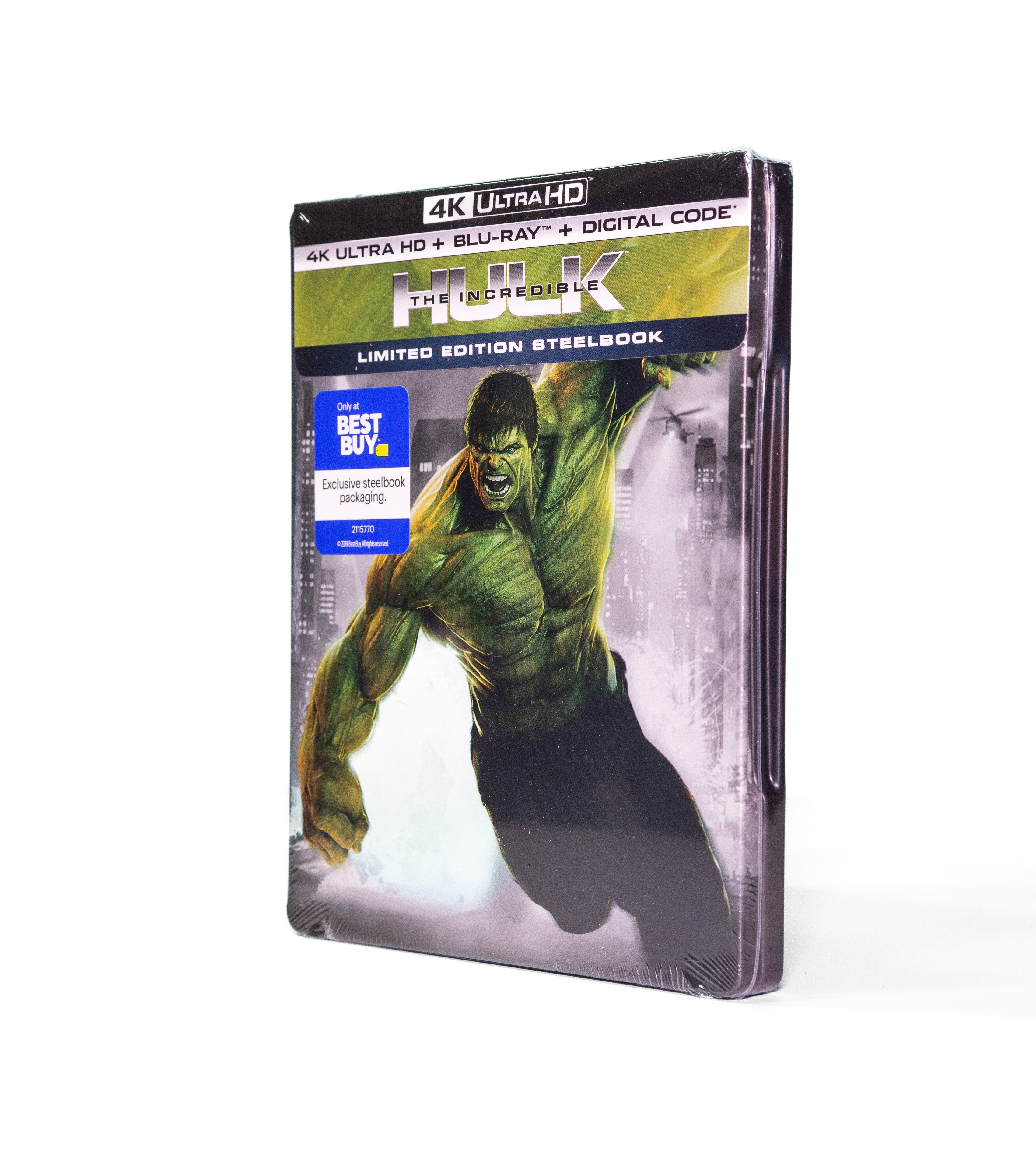 The Incredible Hulk best buy exclusive steelbook outlet 4k blu-ray digital