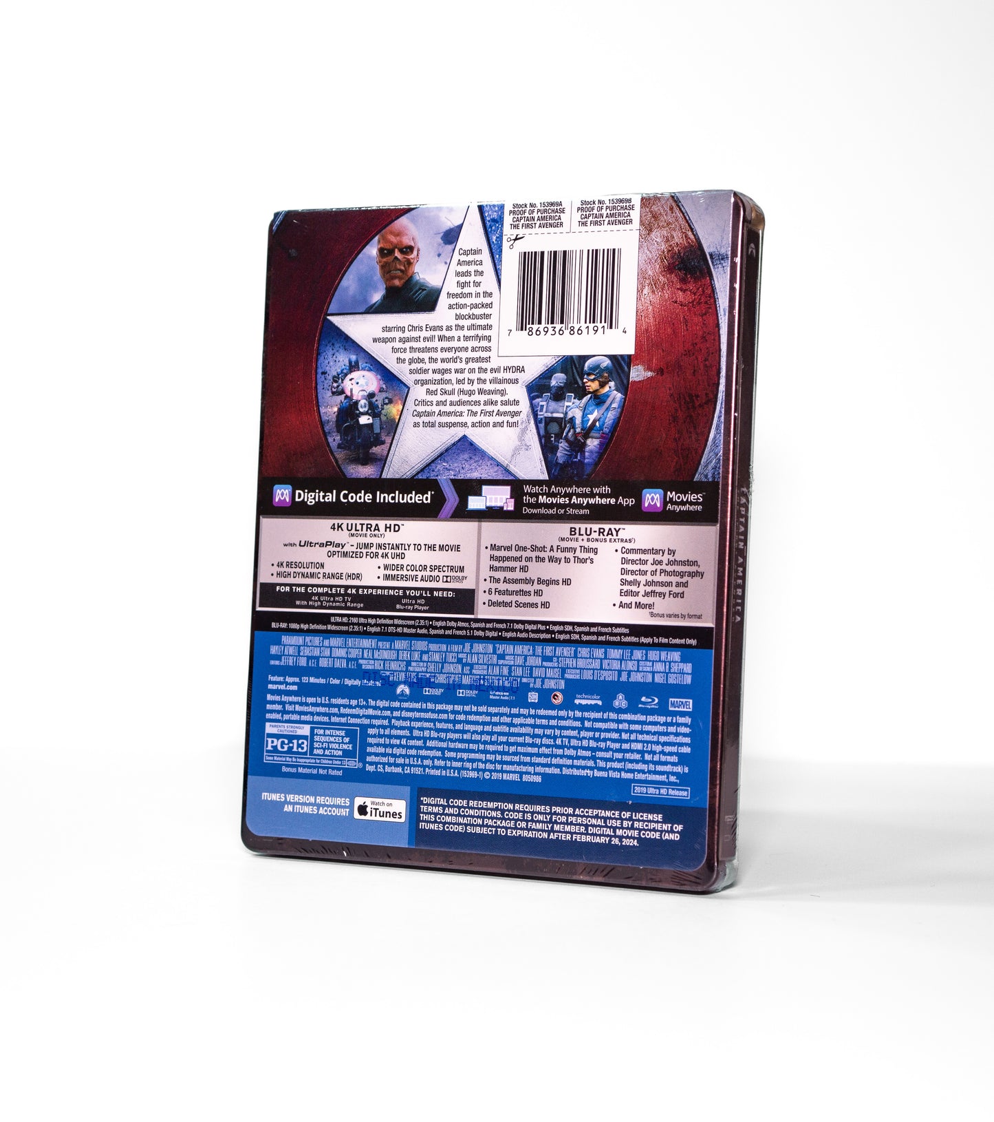 Captain America: The First Avenger Steelbook (4K+Blu-Ray)